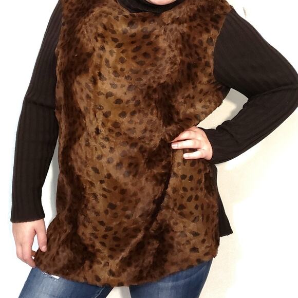 Merino Wool Animal Print Sweater Medium - Picture 1 of 8